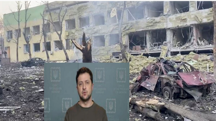 শিশু ও প্রসূতি হাসপাতালে হামলাকে যুদ্ধাপরাধ বলছেন জেলেনস্কি