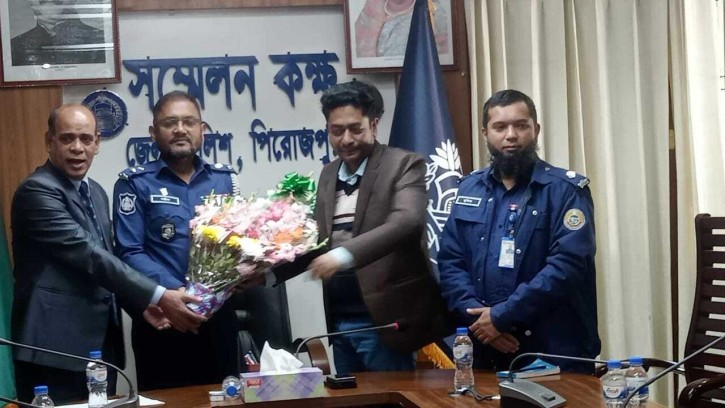 পিরোজপুরে পুলিশ সুপারের সঙ্গে সাংবাদিকদের মতবিনিময়