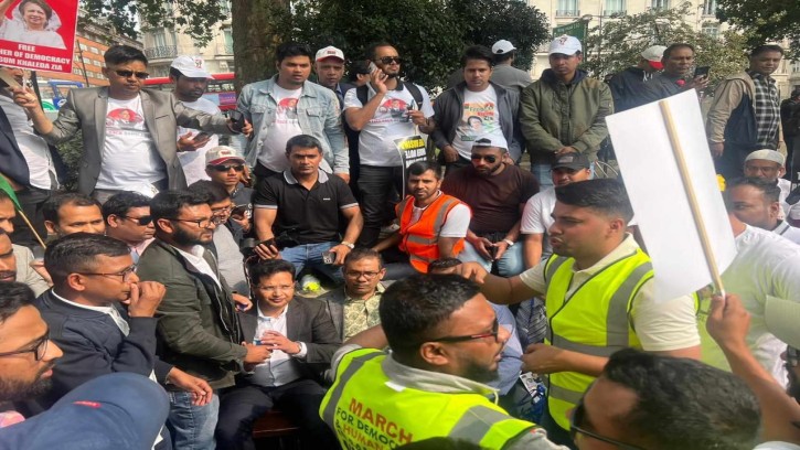 যুক্তরাজ্য বিএনপির মার্চ ফর ডেমোক্রেসিতে ছাত্রদল সাবেক নেতারা