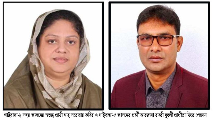 গাইবান্ধায় দুই স্বতন্ত্র প্রার্থী প্রার্থিতা ফিরে পেলেন
