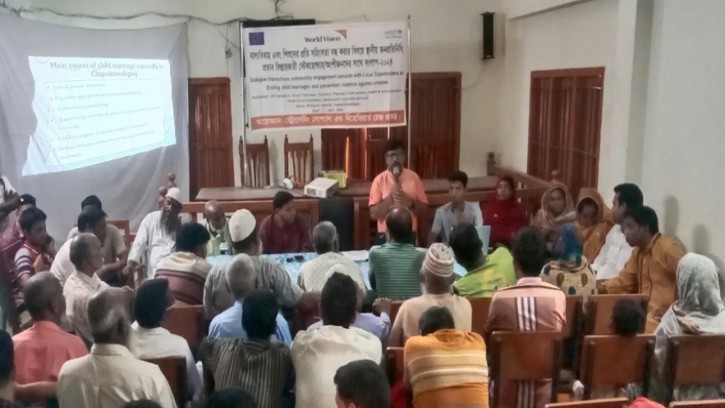 শিবগঞ্জে বাল্যবিয়ে প্রতিরোধে স্থানীয় জনপ্রতিনিধিদের সাথে মতবিনিময় সভা