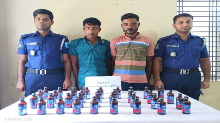 পাংশায় ফেনসিডিলসহ দুইজন গ্রেফতার