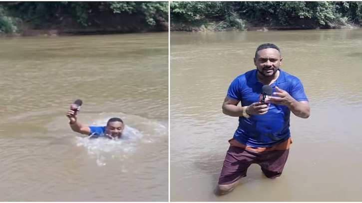 নদীতে নিখোঁজ স্কুলছাত্রীর ওপর দাঁড়িয়েই লাইভ করছিলেন সাংবাদিক!