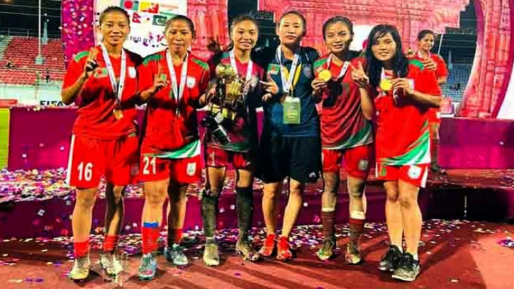 সাফ জয়ী পাহাড়ের ৫ কন্যাকে দেয়া হবে গণসংবর্ধনা