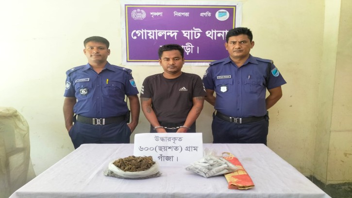 গোয়ালন্দে পুলিশের অভিযানে মাদকদ্রব্য সহ গ্রেপ্তার ১
