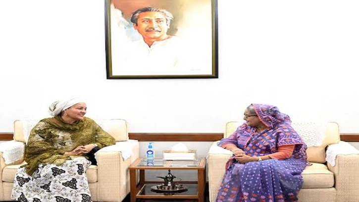  প্রধানমন্ত্রীর সঙ্গে জাতিসংঘের ডিএসজি আমিনার সৌজন্য সাক্ষাৎ