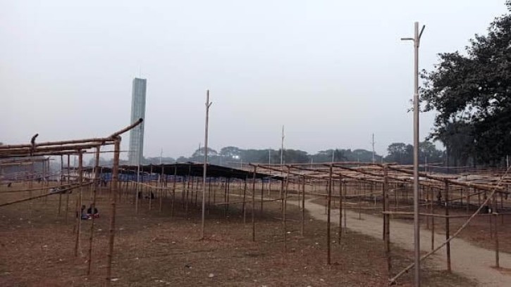 একুশে বইমেলার প্রস্তুতি চলছে জোর গতিতে