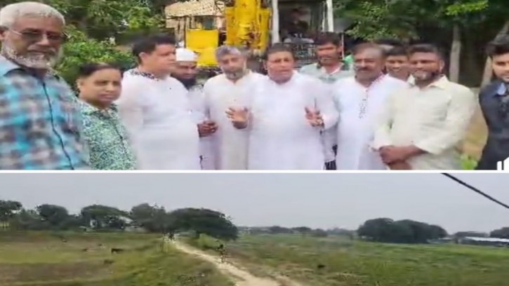 গোয়ালন্দ উজান চরের ডাম্পিং পয়েন্টের রাস্তা উদ্বোধন