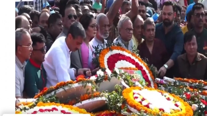 বীর শহীদদের প্রতি বিএনপির শ্রদ্ধার্ঘ নিবেদন