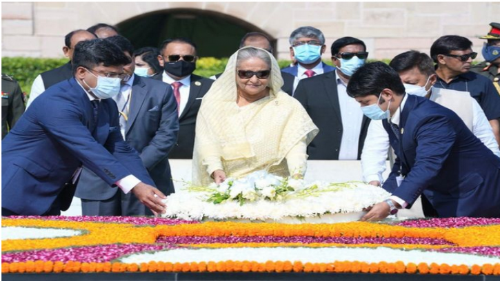 মহাত্মা গান্ধীর প্রতি গভীর শ্রদ্ধা নিবেদন করেছেন প্রধানমন্ত্রী