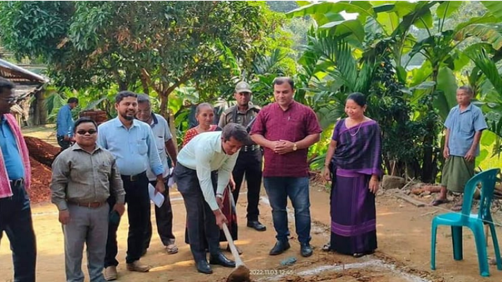 সাফ জয়ী রুপনা চাকমার জন্যে ঘর নির্মাণ কাজ শুরু