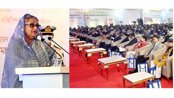 বাণিজ্যমেলার উদ্বোধন করলেন প্রধানমন্ত্রী